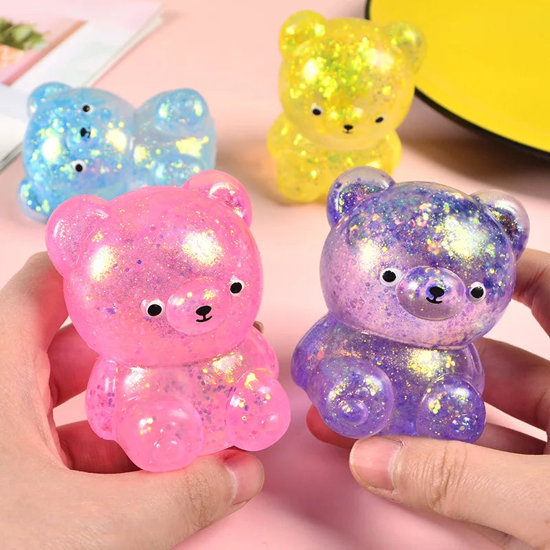 Glitter Gummy Bear Squishy 🐻✨