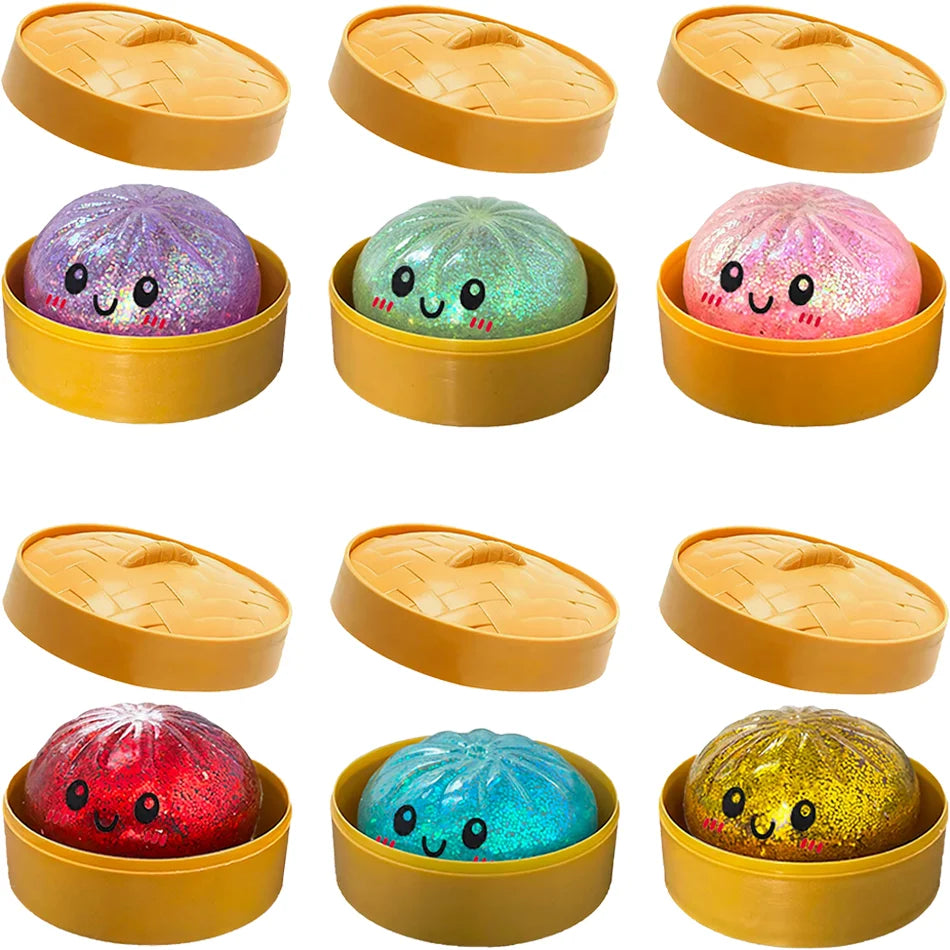Glitter Dumpling Squeeze Toy - Choose Your Style! 🥟✨